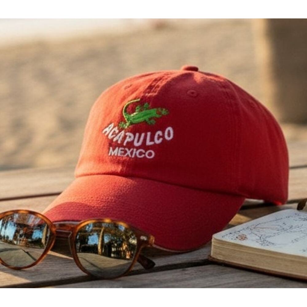 Acapulco Mexico Red Baseball Cap Hat Adjustable New with Tags